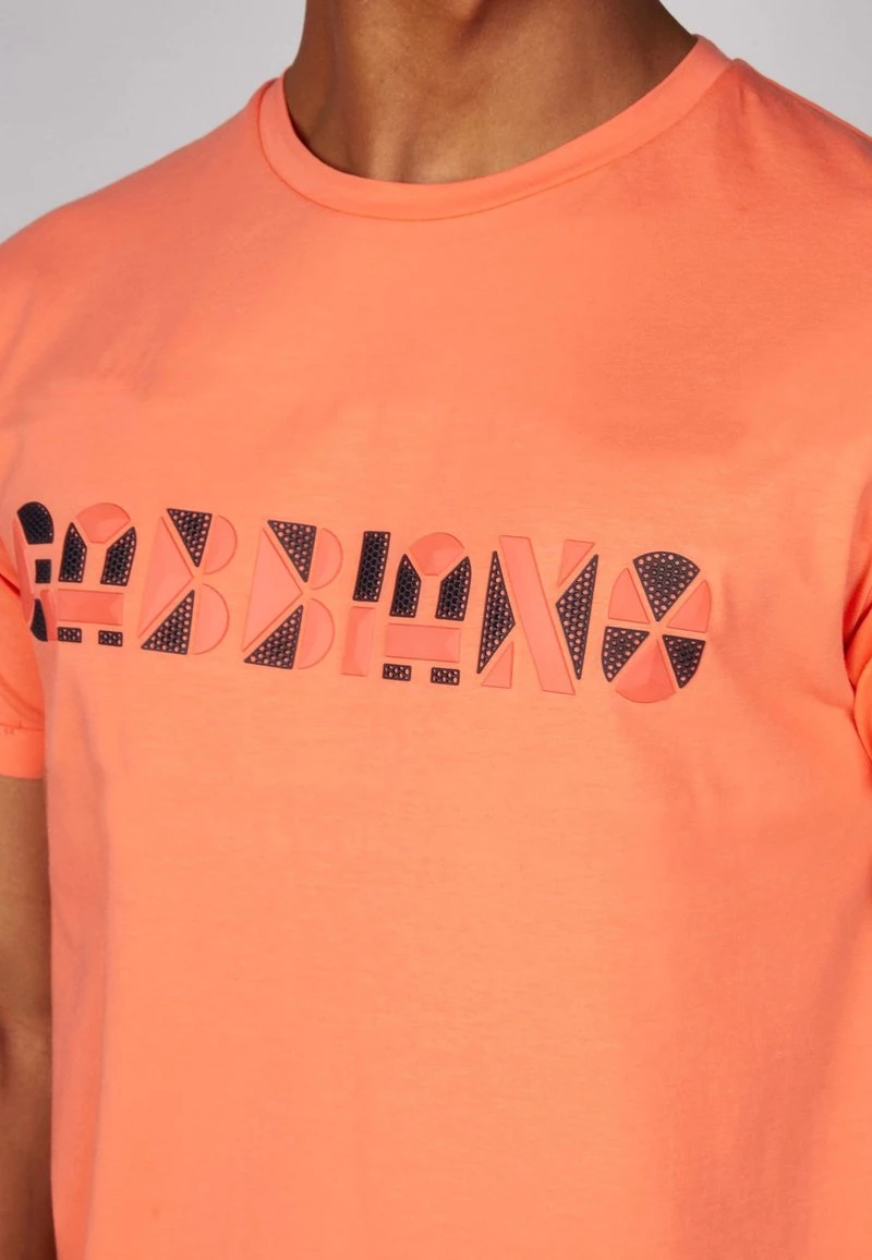 Gabbiano T-Shirt Print - Bright Coral, Herren 6 Gabbiano T-Shirt Print - Bright Coral, Herren – Bild 4