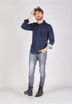 Gabbiano Businesshemd - Navy, Herren