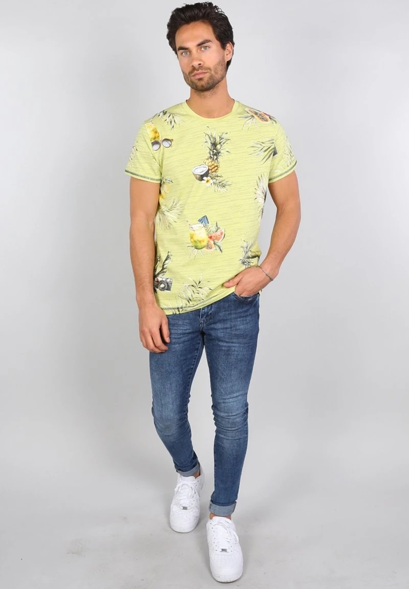 Gabbiano T-Shirt Print - Lime, Herren 4 Gabbiano T-Shirt Print - Lime, Herren – Bild 2