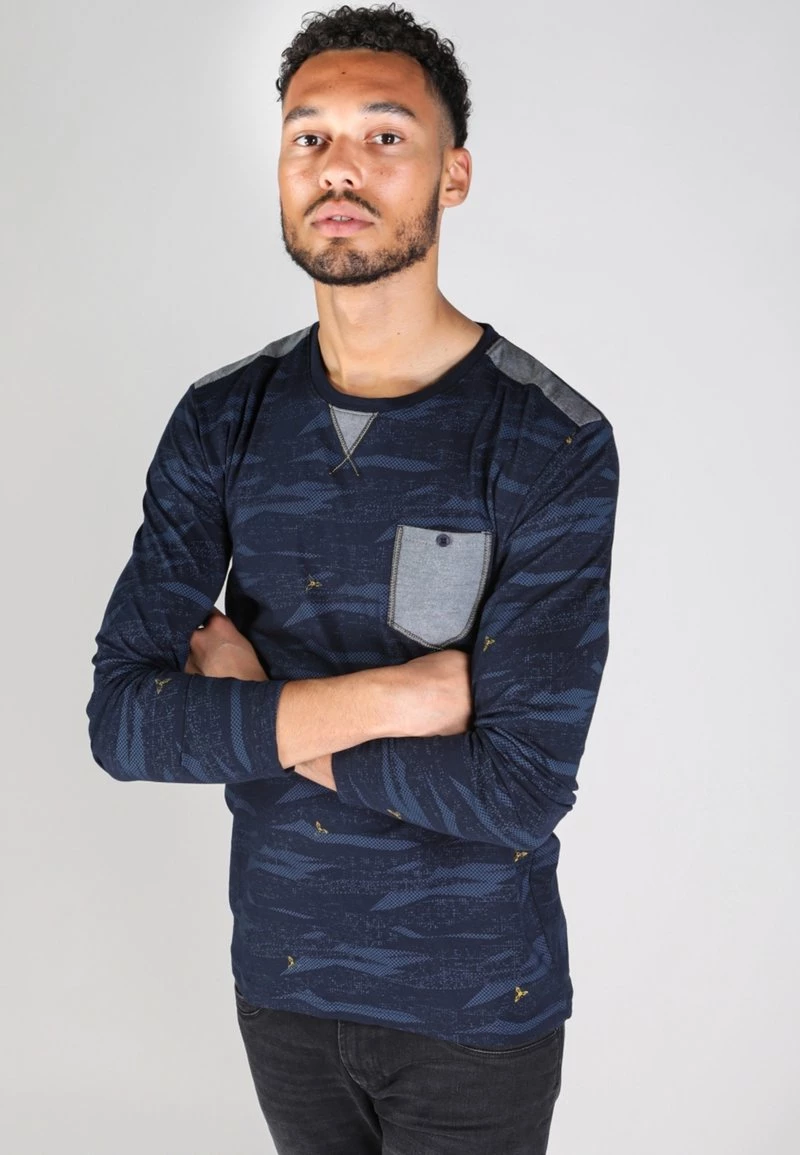 Gabbiano Langarmshirt - Navy, Herren 3 Gabbiano Langarmshirt - Navy, Herren