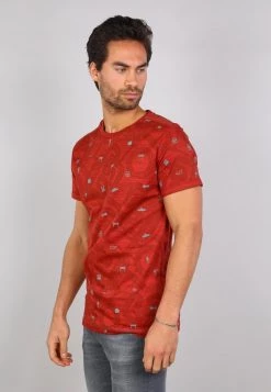 Gabbiano T-Shirt Print - Rusty Red, Herren -Angebote Gabbiano Store 3e8444841da947538d73f0e8fea2dc73