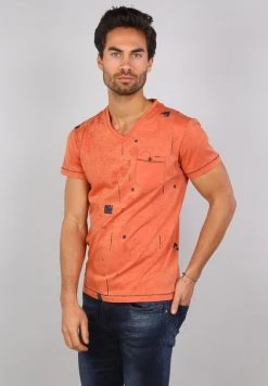 Gabbiano T-Shirt Print - Papaya, Herren