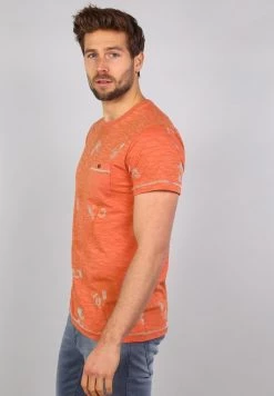 Gabbiano T-Shirt Print - Papaya, Herren -Angebote Gabbiano Store 56ed21d06b02411297347bec196cba72