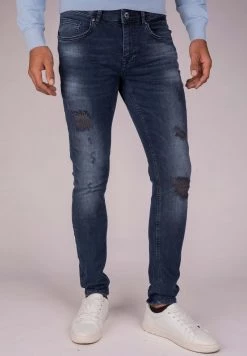 Gabbiano Jeans Slim Fit - Blue Black Destroyed, Herren