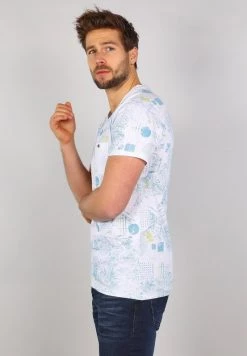 Gabbiano T-Shirt Print - White, Herren -Angebote Gabbiano Store 68717bfd71804425aa6fd0d8f4f9eaab