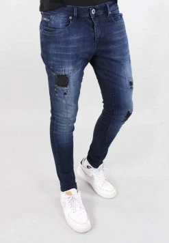 Gabbiano ULTIMO - Jeans Skinny Fit - Blue Destroyed, Herren