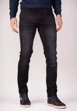 Gabbiano PRATO - Jeans Slim Fit - Black Used, Herren