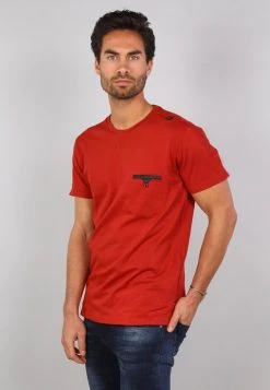 Gabbiano T-Shirt Print - Red, Herren -Angebote Gabbiano Store 862d27e116b14521bb4b368352d34e4a