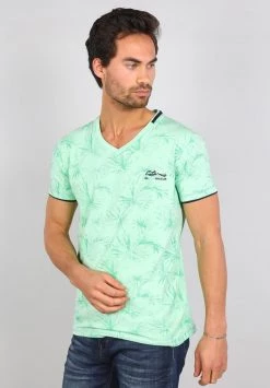 Gabbiano T-Shirt Print - Ash Green, Herren -Angebote Gabbiano Store 8af5420d6ffa462996b081932d271526