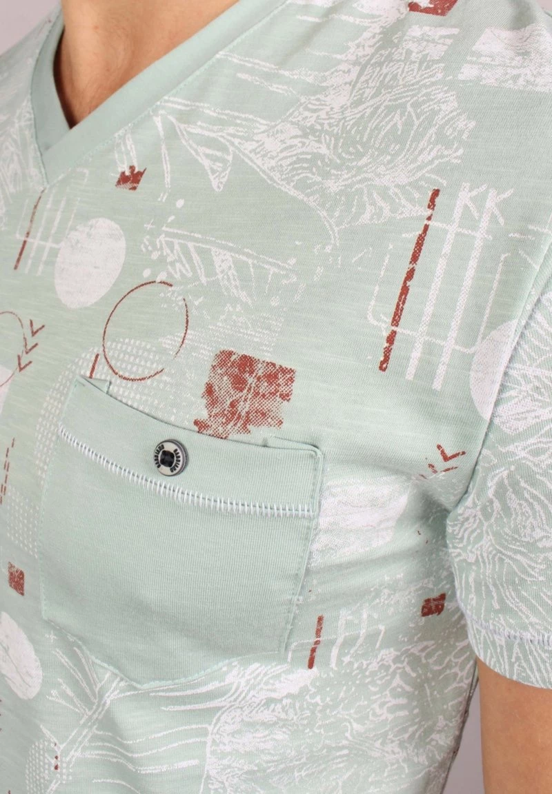 Gabbiano T-Shirt Print - Meadow Green, Herren 6 Gabbiano T-Shirt Print - Meadow Green, Herren – Bild 4