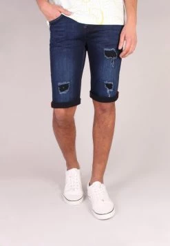 Gabbiano Jeans Shorts - D Blue Destroyed, Herren