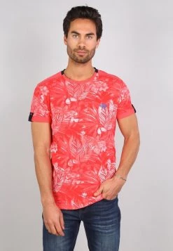 Gabbiano T-Shirt Print - Coral, Herren