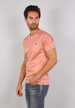 Gabbiano T-Shirt Print - Dusty Pink, Herren -Angebote Gabbiano Store dfeb0f864976408bb5e22a6163ae2536