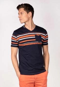 Gabbiano T-Shirt Print - Navy, Herren