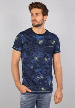 Gabbiano T-Shirt Print - Navy, Herren